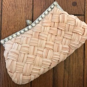 Champagne Crystal Evening Clutch, Crystal Wedding